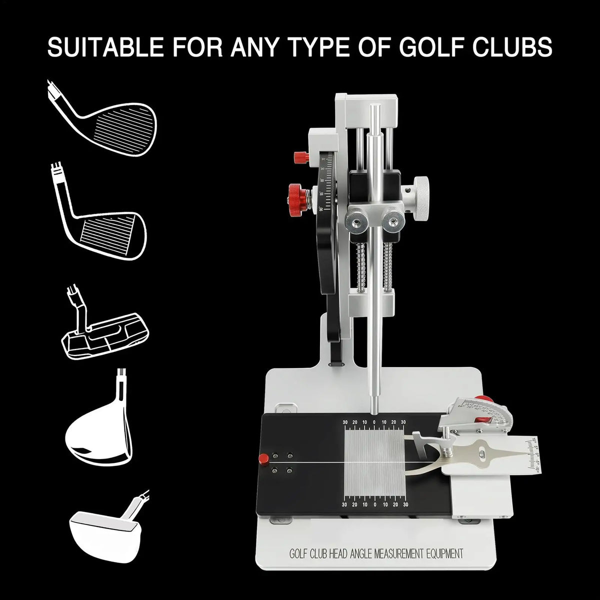 Golf Club Loft and Lie Gauge Steel Angle Measuring Tool with Built-In Bubble Level