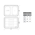 Heavy Duty 3-Drawer Stackable Tool Box with Dividers and Steel Drawer Slides Storage Organizer