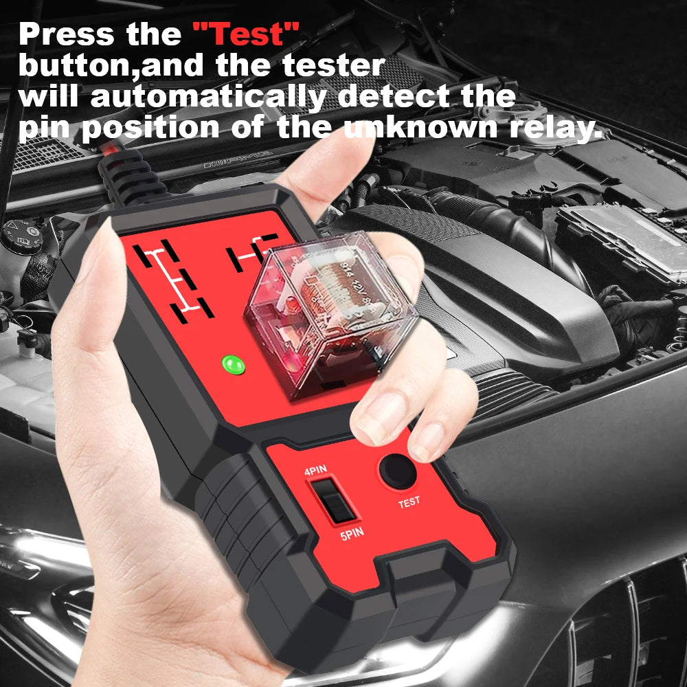 Portable 12V Car Battery Tester with LED Display Automotive Diagnostic Tool for Vehicle Circuits