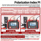 Digital Insulation Resistance Tester Megohmmeter with Backlit Display and Data Storage