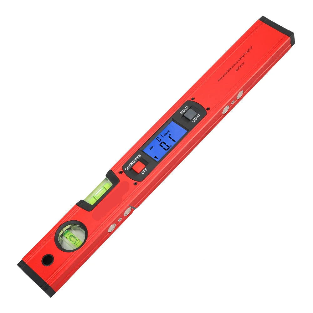 Heavy Duty 400mm Digital Spirit Level Angle Finder with LED Display and Aluminium Measuring Ruler