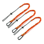 Tool Lanyard Set 3 Pack Adjustable Elastic Safety Strap with Carabiner 80cm-110cm 6.8kg Load Capacity