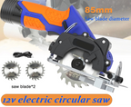 Mini 12V Cordless Circular Saw Rechargeable Woodworking Cutting Tool