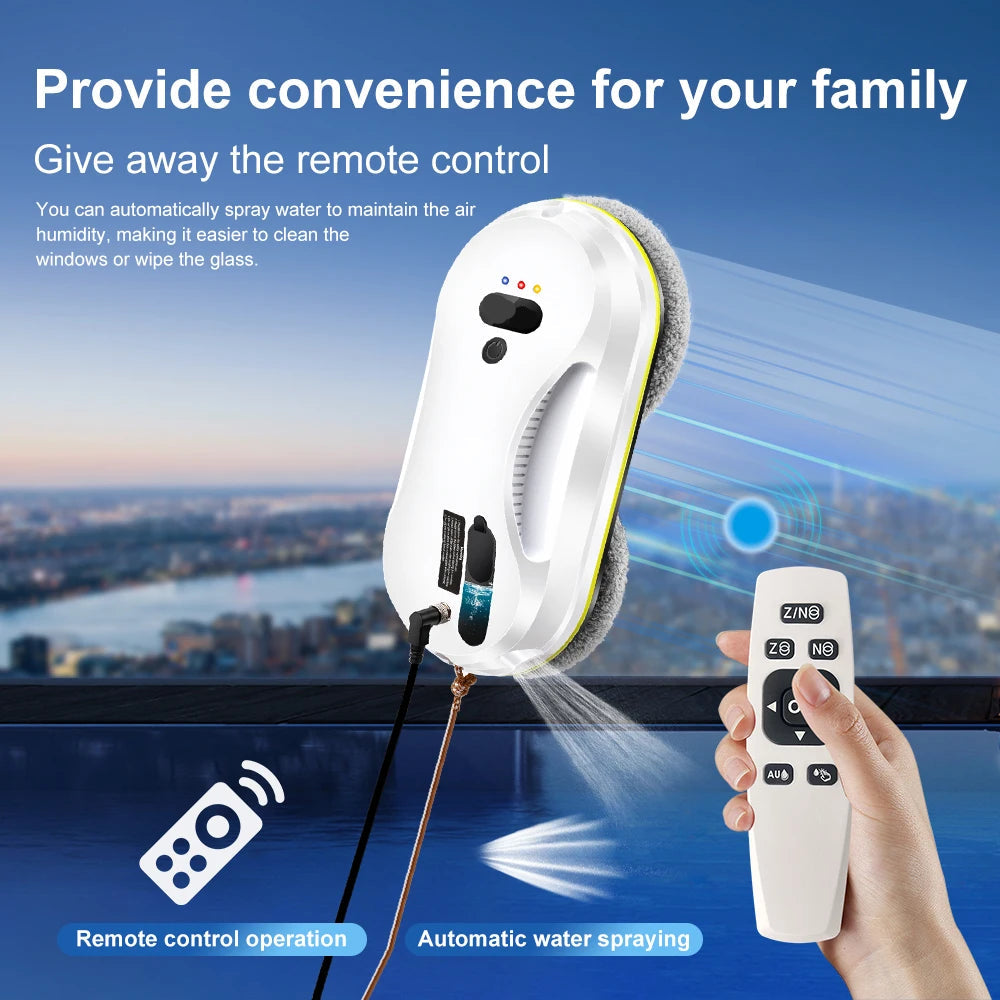 Portable Window Cleaning Robot with Intelligent Edge Detection and Water Spray for Glass Surfaces
