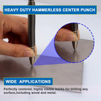 4-Piece Spring Loaded Nail Punch and Hinge Pin Removal Tool Set for Woodworking and Door Hinge Repair