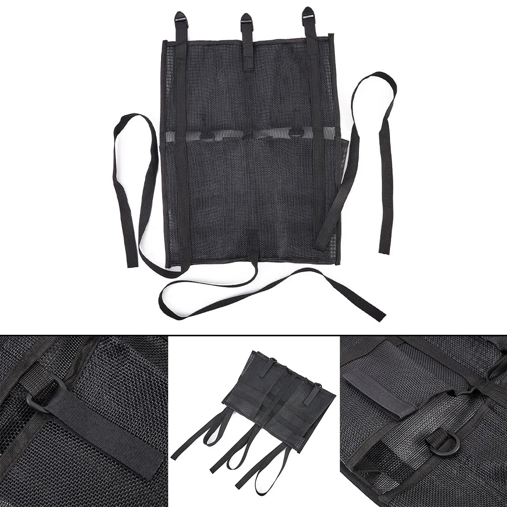 Kayak Under Seat Storage Bag Nylon Mesh Organizer Pouch with Adjustable Buckle Strap