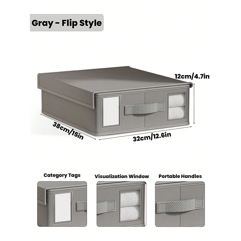 Bed Sheet Foldable Organiser Clothes, Comforter Organiser Large Capacity Zip-On Sheet Organiser for Sheets, Clothes,