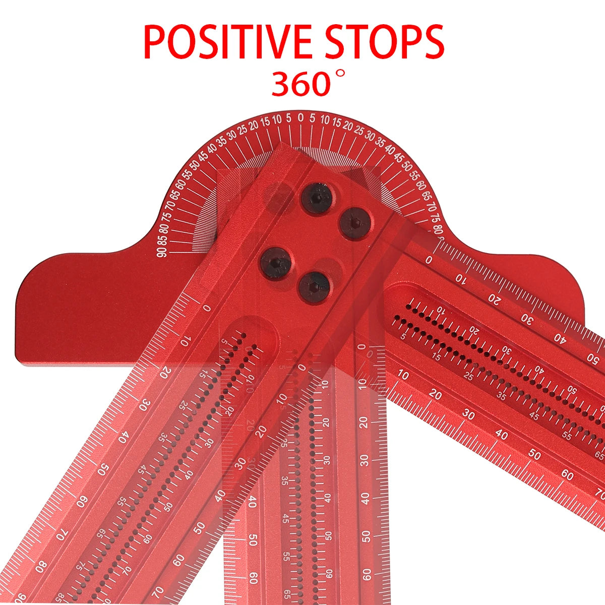 Adjustable Multi-Angle Scribing Ruler for Woodworking 30cm/50cm Aluminium Marking Gauge Tool