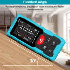 Rechargeable Laser Distance Meter 12000cm Digital Measuring Tool with Dual Laser and Angle Measurement