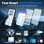 Wireless OBD2 Bluetooth 5.0 Car Diagnostic Tool with Mobile App Support, Vehicle Code Reader Scanner
