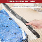 12 Pack Reusable Vacuum Storage Bags with Cordless Electric Pump Travel Space Saver Set