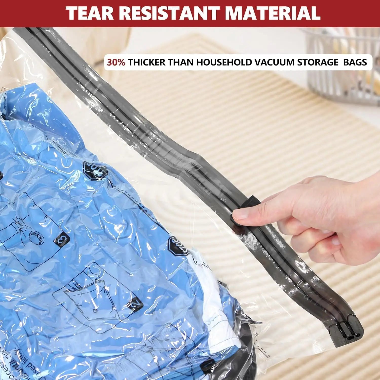 12 Pack Reusable Vacuum Storage Bags with Cordless Electric Pump Travel Space Saver Set
