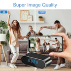 Mini Clock Camera 1080P WiFi 120 Degree Night Vision Motion Detection with 32GB Card