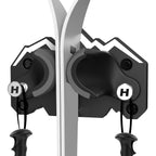 Ski and Snowboard Wall Mount Gravity Lock Storage Rack with TPE Pads and Utility Hook