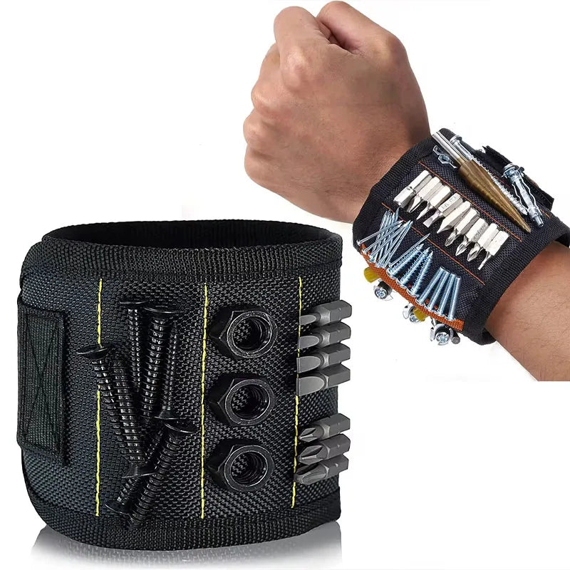 Magnetic Wristband Tool Holder with Strong Magnets for Screws Nails Drill Bits Hand Tool Organizer
