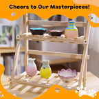 Mini Electric Pottery Wheel Craft Set with Air Dry Clay, Paints and Sculpting Tools