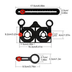 Multi-Angle Measuring Ruler 12 Fold Aluminium Alloy Template Tool with Drill Locator