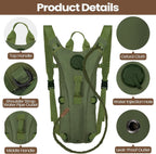 Portable 3L Hydration Backpack with Water Bladder Lightweight Outdoor Pack for Hiking Cycling and Climbing