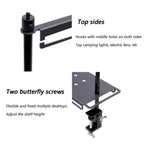 Detachable Aluminum Camping Table Organizer Rack with Shelf and Hanging Bar