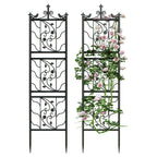 Metal Garden Trellis Plant Climbing Support Fence Panels for Vegetables Flowers and Vines (2 Pack)