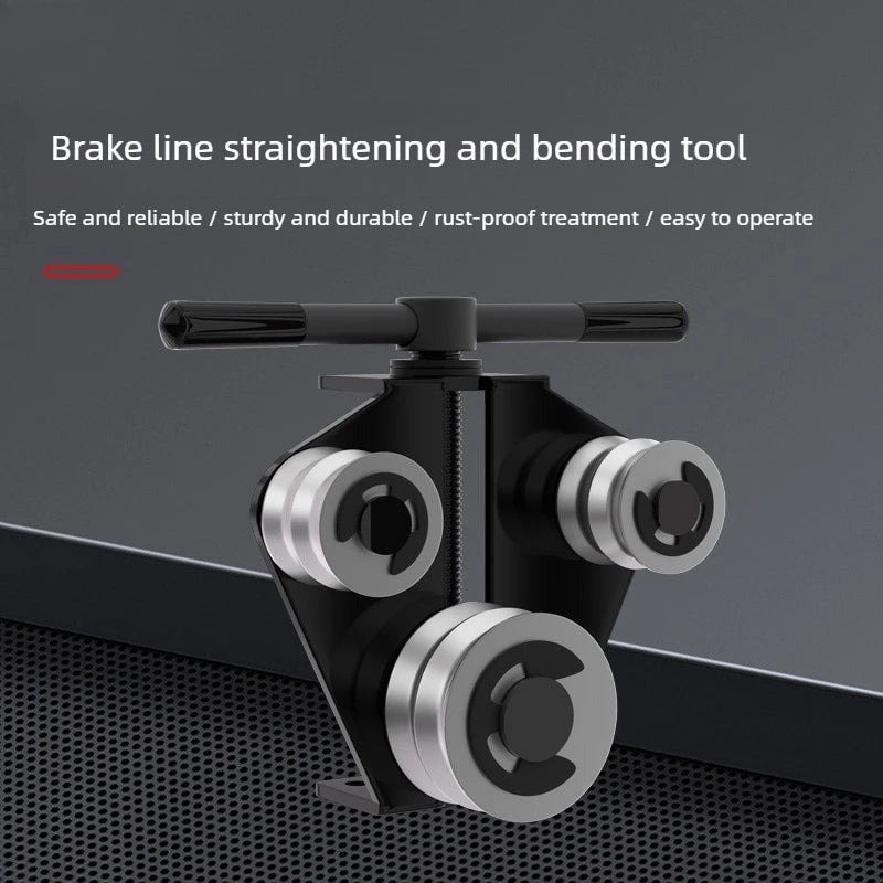 Brake Pipe Bender Tool Heavy Duty Manual Metal Tubing Straightening and Bending Tool