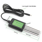 Smart 5-in-1 Soil Sensor with USB Data Logger and App Monitoring for Garden and Farm Soil Testing