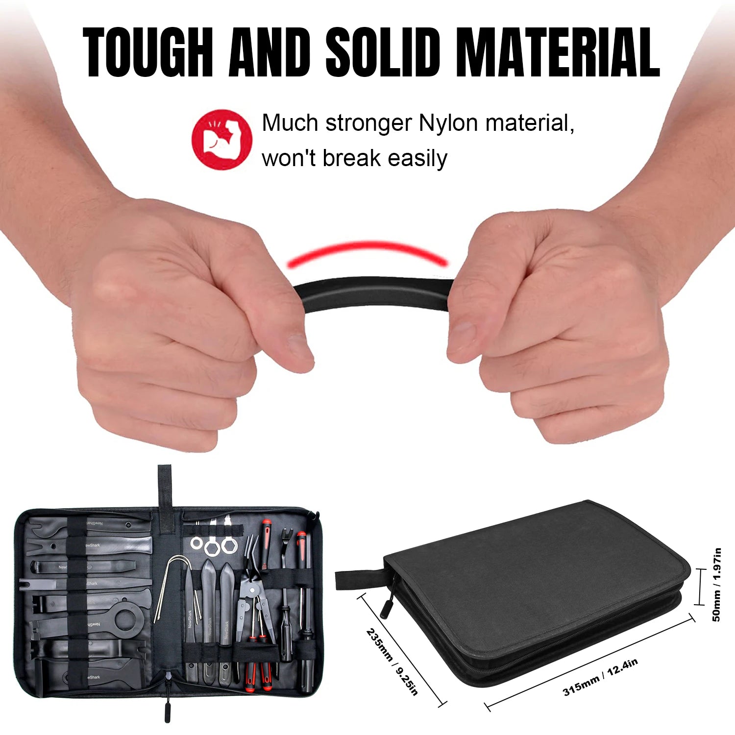 Heavy Duty Car Interior Trim Removal Tool Set with Panel Clip Pliers for Dash and Door Panels