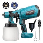 Cordless HVLP Paint Sprayer 1000ml Adjustable Flow Spray Gun for 18V Lithium Battery