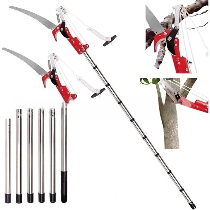 High Altitude Branch Shears Extendable Splicing Rod Trimming Tool Fruit Tree Plant Scissors Pruning Shears Gardening Manual Tool