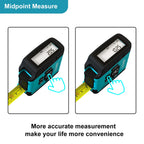 Portable 3-in-1 Laser Tape Measure 40m Range with Bluetooth Digital Display and 5m Steel Tape