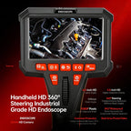 360 Articulating Borescope 1080P 6mm 4.5inch LCD Monitor Industrial Inspection Camera Diesel Engine Inspection Pipeline Aviation