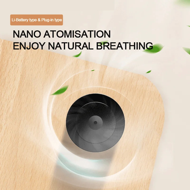 Rechargeable Essential Oil Diffuser 120ml Portable Metal Aroma Diffuser with USB Type-C for Home and Office