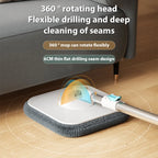 Automatic 360° Spin Mop for Floors with Stainless Tray, Telescopic Handle