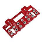 Adjustable Shelf Pin Drilling Guide Jig, Aluminum Cabinet Handle Punch Locator Set