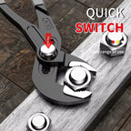 Heavy Duty Quick-Release Water Pump Pliers Adjustable Pipe Wrench Plumbing Hand Tool