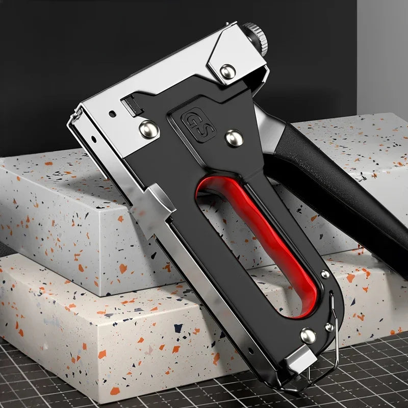 Manual Staple Gun for Woodworking and Upholstery Projects Compatible with U/T/N Staples