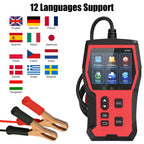 Digital Car Battery Tester 12V 24V with LCD Screen Automotive Battery Diagnostic Tool