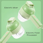 Cordless Rechargeable Electric Food Chopper 4-in-1 40W Vegetable Cutter Garlic Mincer and Grinder