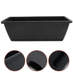 6 Piece Rectangular Plastic Planter Boxes with Drainage Trays for Indoor Outdoor Windowsill Garden Plants