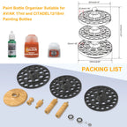 Rotatable Paint Bottle Organizer with Spinning Rack and Desktop Storage Holder
