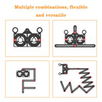 Multi-Angle Measuring Ruler 12 Fold Aluminium Alloy Template Tool with Drill Locator