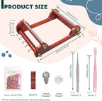 Wooden Bead Loom Kit with Seed Beads, Thread, Needles and Jewelry Making Accessories