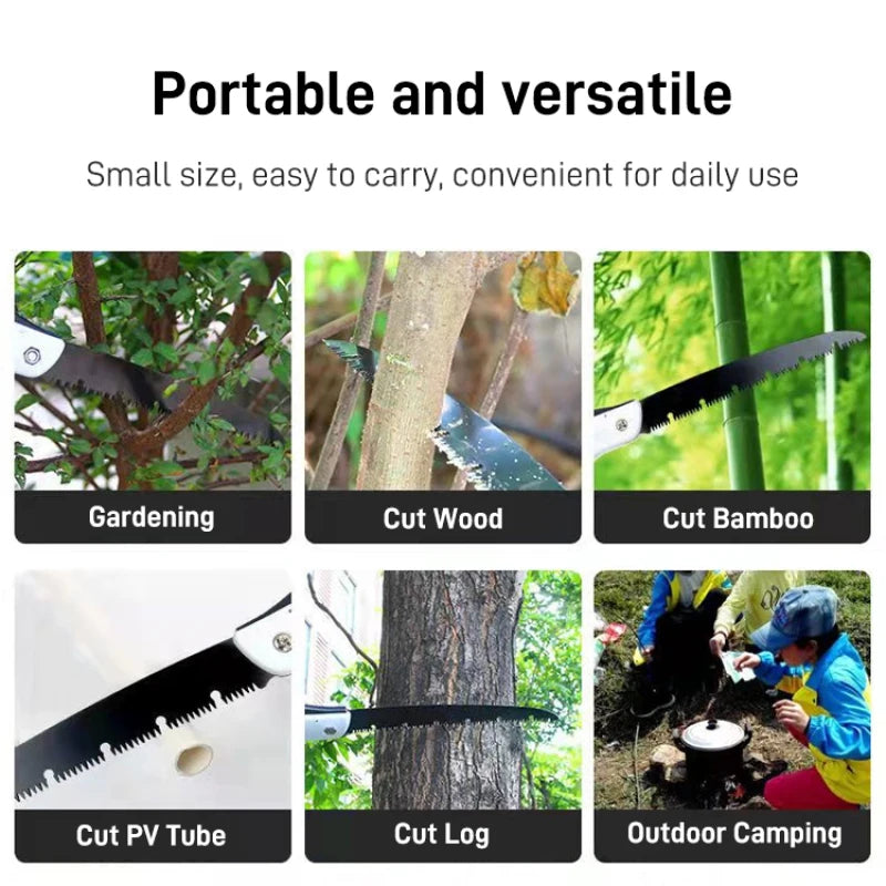 Portable 16inch Folding Pruning Saw for Garden Wood Cutting with Locking Blade Design