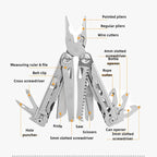 Heavy Duty Folding Multi Tool Pliers with Knife and Cutter Portable Outdoor Utility Tool