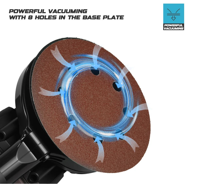 Cordless Brushless Random Orbital Sander 125mm 18V Variable Speed for 18V Lithium Battery Skin Only