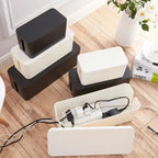 Cable Management Storage Box 32.1cm Plastic Power Board Organizer for Home and Office