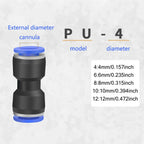 Air Hose Quick Connect Fittings Kit for PU and Nylon Tubing Pneumatic Push to Connect Air Line Set