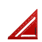 7 Inch Aluminium Alloy Speed Square Triangle Ruler Carpenter Measuring Tool with Metric and Imperial Scale