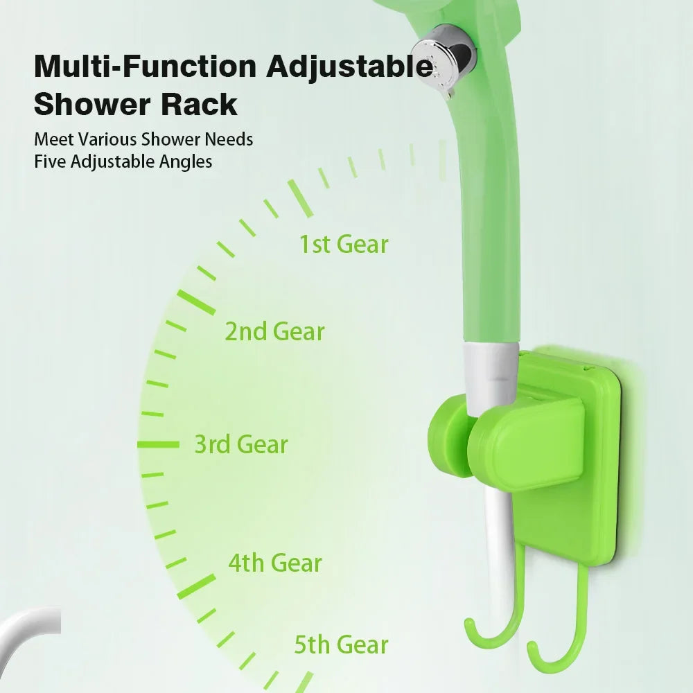 Rechargeable Outdoor Camping Shower Kit with Digital Display Adjustable Spray and 6000mAh Battery