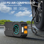 Portable 2-in-1 Jump Starter 6000mAh with Air Compressor 12V Battery Booster and Tire Inflator